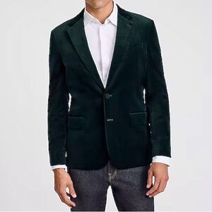 Express Men's Dark Green Velvet Tuxedo Jacket Size 40S